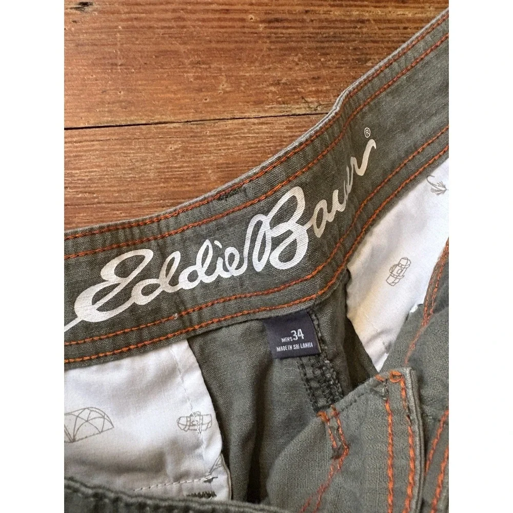 Eddie Bauer Cargo Shorts Men's Size 34 Inseam 12